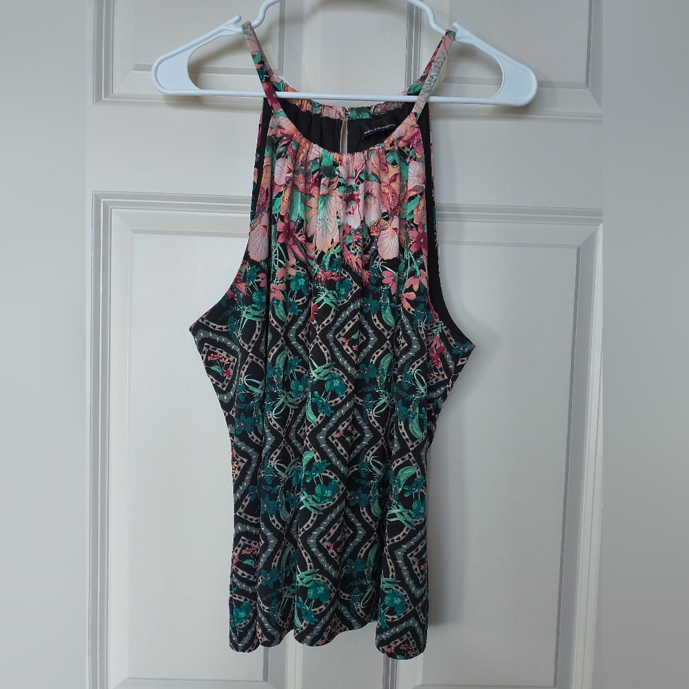White House Black Market Floral Geometric Women's Top